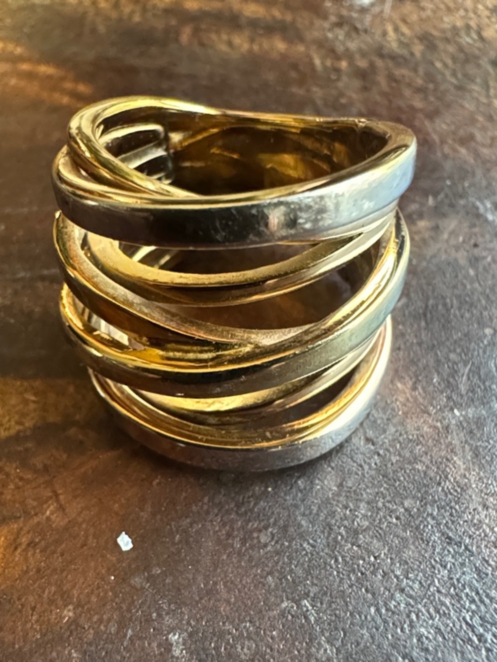 Michael Kors Gold-Tone Multi-Band Stacking Loop Ring
